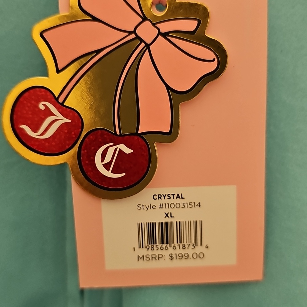 Juicy Couture Aqua Velour Hoodie and Pants Set - Picture 2 of 5